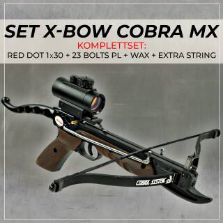 [SPECIAL] SET X-BOW COBRA MX im Red Dot Package - 165 fps / 80 lbs - Pistolenarmbrust