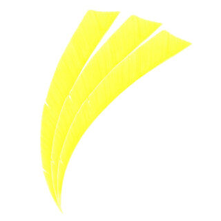 BEARPAW Solid - Natural feather - 3 inch Shield | Colour: fluor Yellow