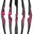 JACKALOPE - Diamond - 60 inches - One Piece Recurve Bow - 35 lbs | Right Hand | Colour: Pink / Black