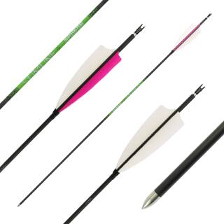 up to 20 lbs | [PRICE TIP] Carbon arrow | SPHERE Slimline Pro - with Feathers - Spine: 1200 | 28inches