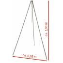 FOX OUTDOOR tripod - approx. 1 -9 m - stainless steel - with chain and hook