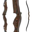 JACKALOPE - Tigerseye SINGLE PIECES - 62-64 inch - 30-45 lbs - Take Down Recurve Bow