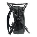 AURORA Outdoor Backpack - Sac &agrave; dos avec tabouret - noir